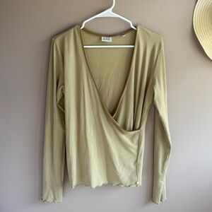 Scotch & Soda Rib Jersey Wrap Top, Large